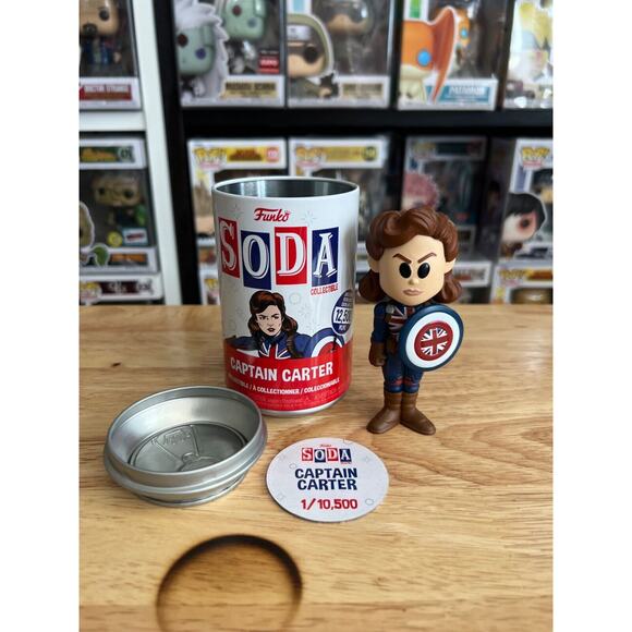 VAULTED LIMITED EDITION Captain Carter Funko Soda Marvel Disney Comics Peggy MCU - Picture 1 of 2